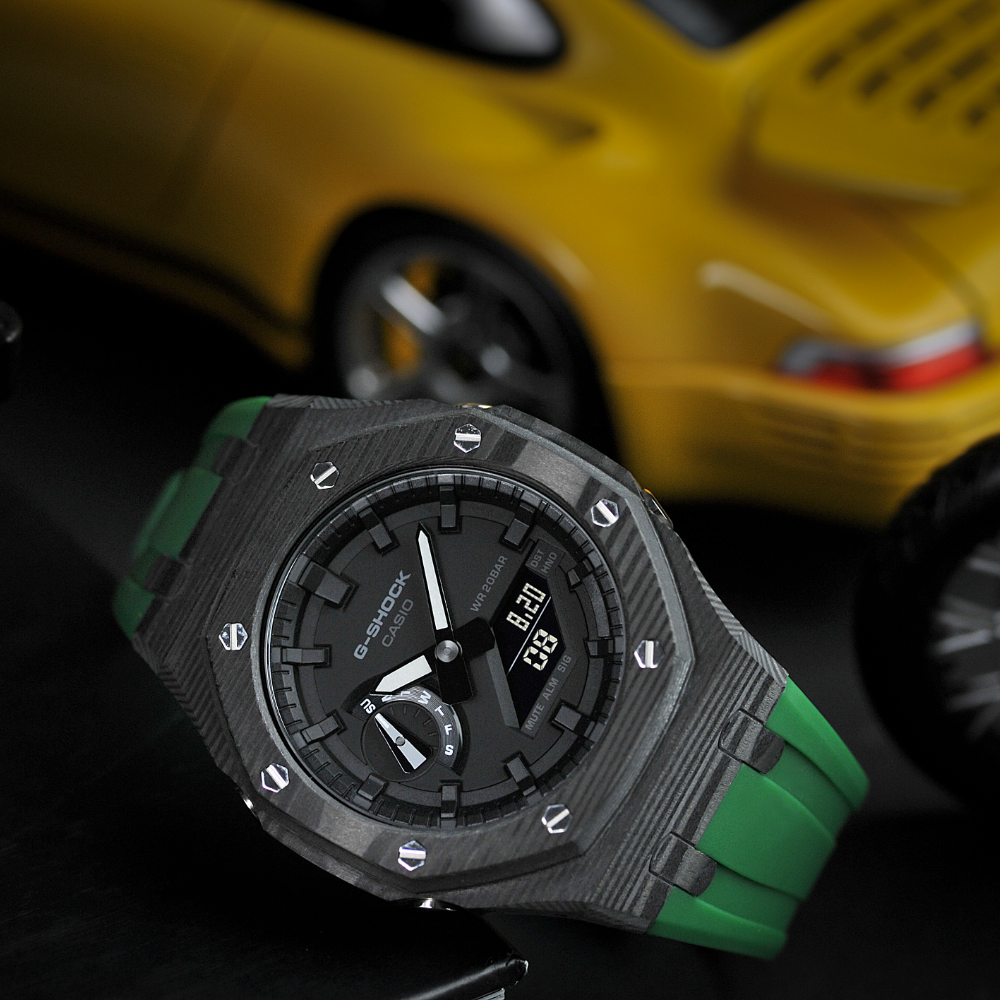 Casio Mod Green Resin - Special Custom Watch – Customwatchhaven