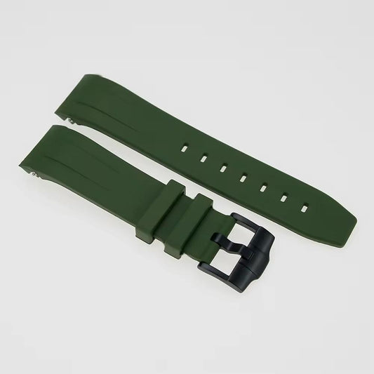 FKM Rubber Watch Strap: Green