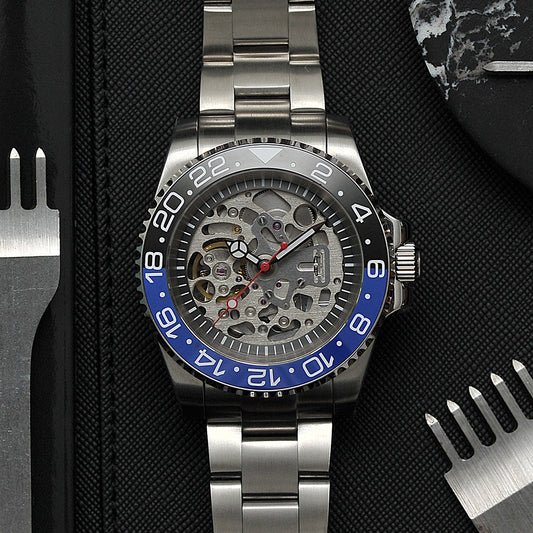 Azure Specter - CWH Skeleton Dial Silver Stainless Steel Men’s Automatic Watch CH-MOD-M11