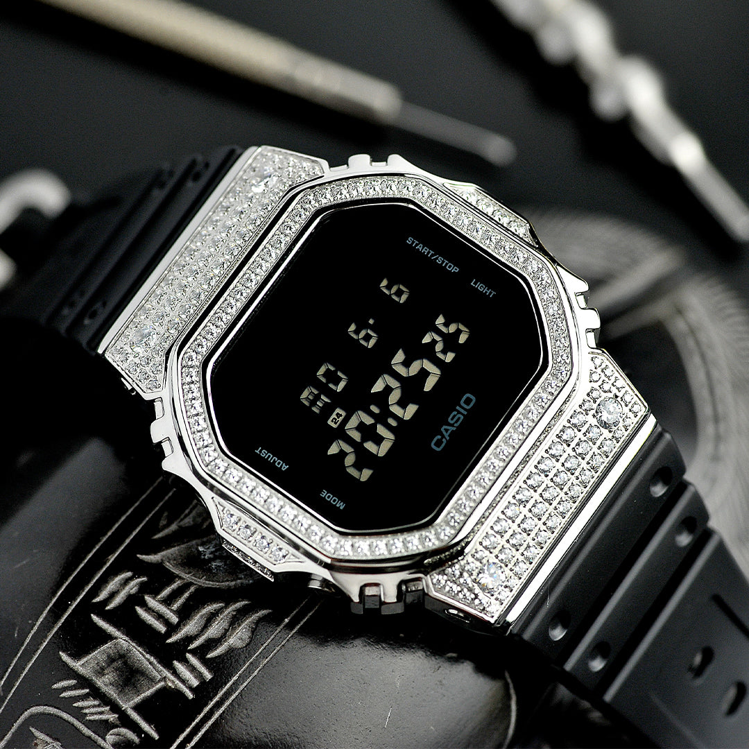 Casio Mod Iced Silver - Special Custom Watch