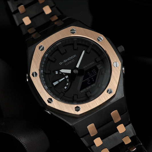 Casio Mod Lisa Black Pink Gold - Special Custom Watch
