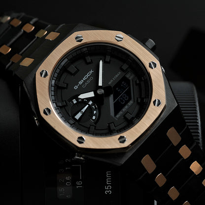 Casio Mod Lisa Black Pink Gold - Special Custom Watch