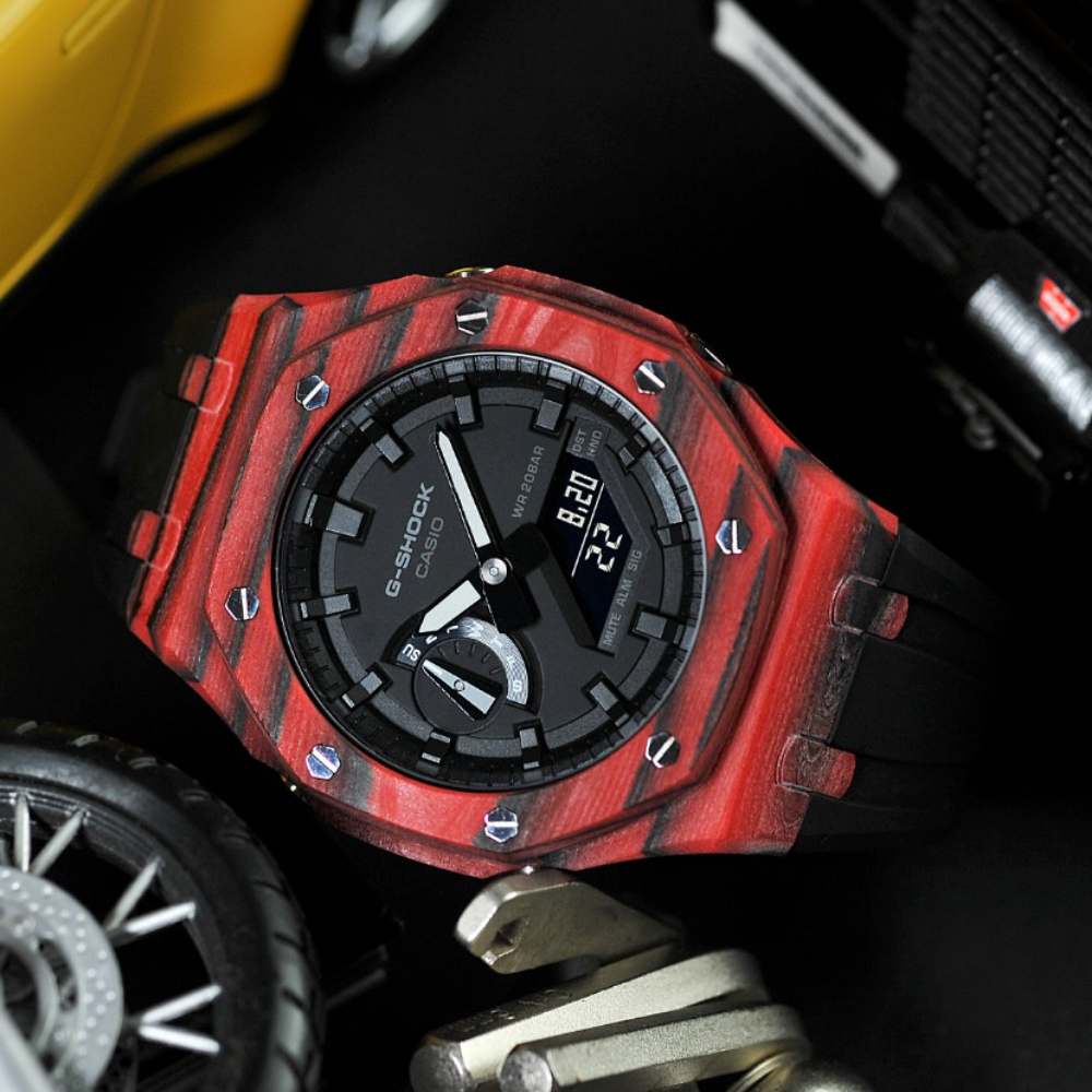 Casio Mod Red Resin - Special Custom Watch
