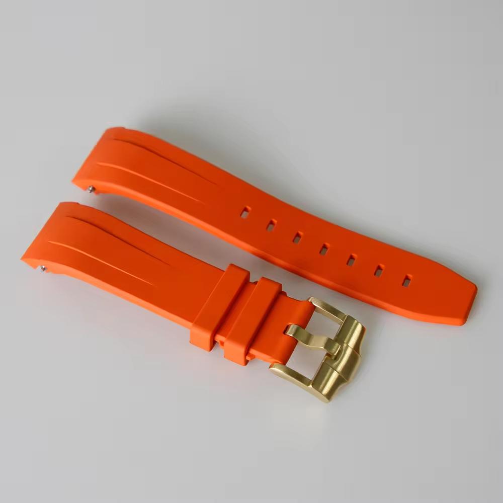 FKM Rubber Watch Strap: Orange