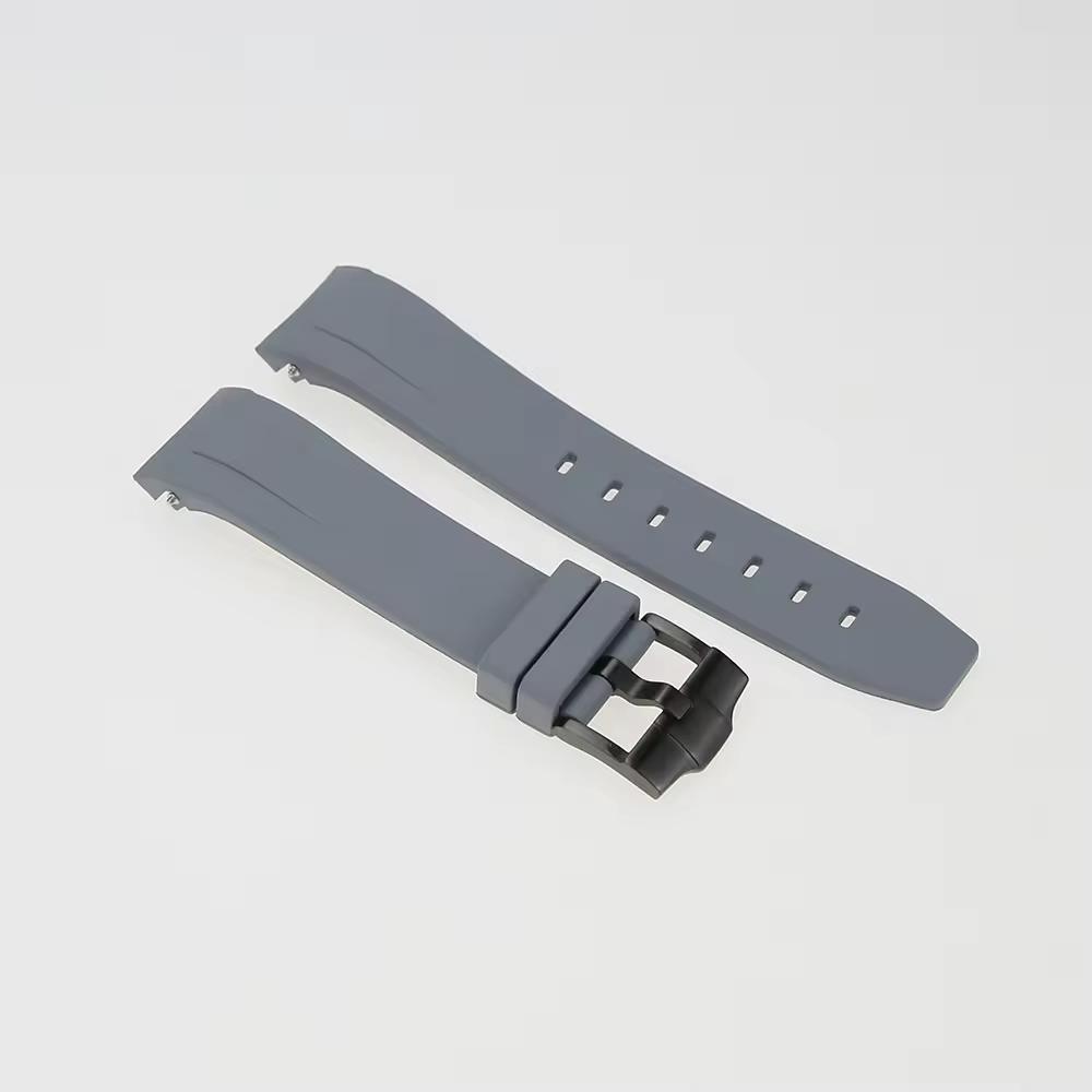 FKM Rubber Watch Strap: Grey
