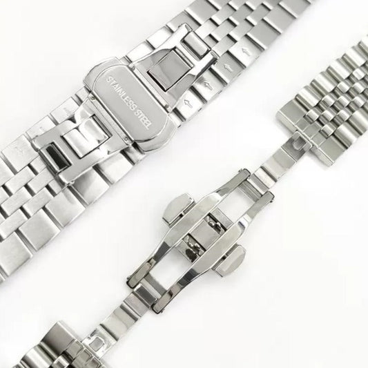 Stainless Steel Watch Bracelet: Butterfly Clasp