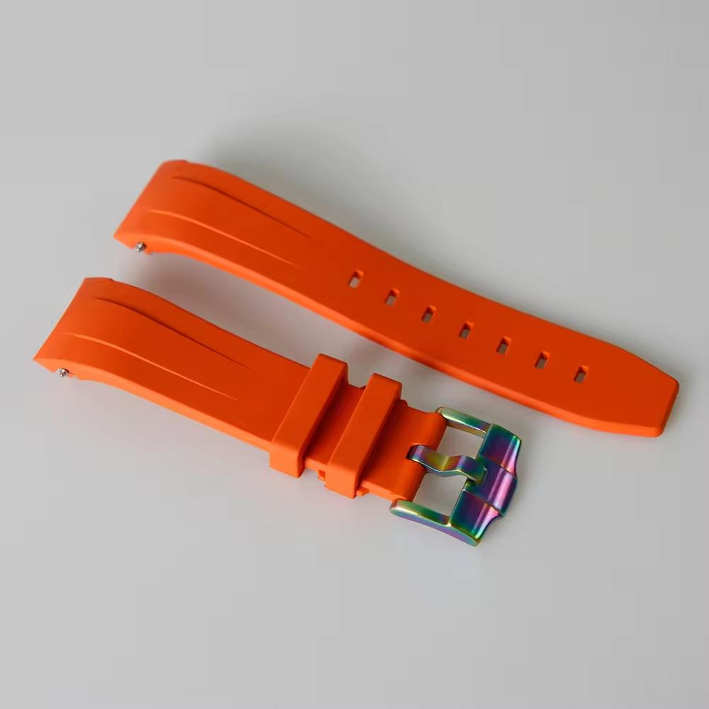 FKM Rubber Watch Strap: Orange