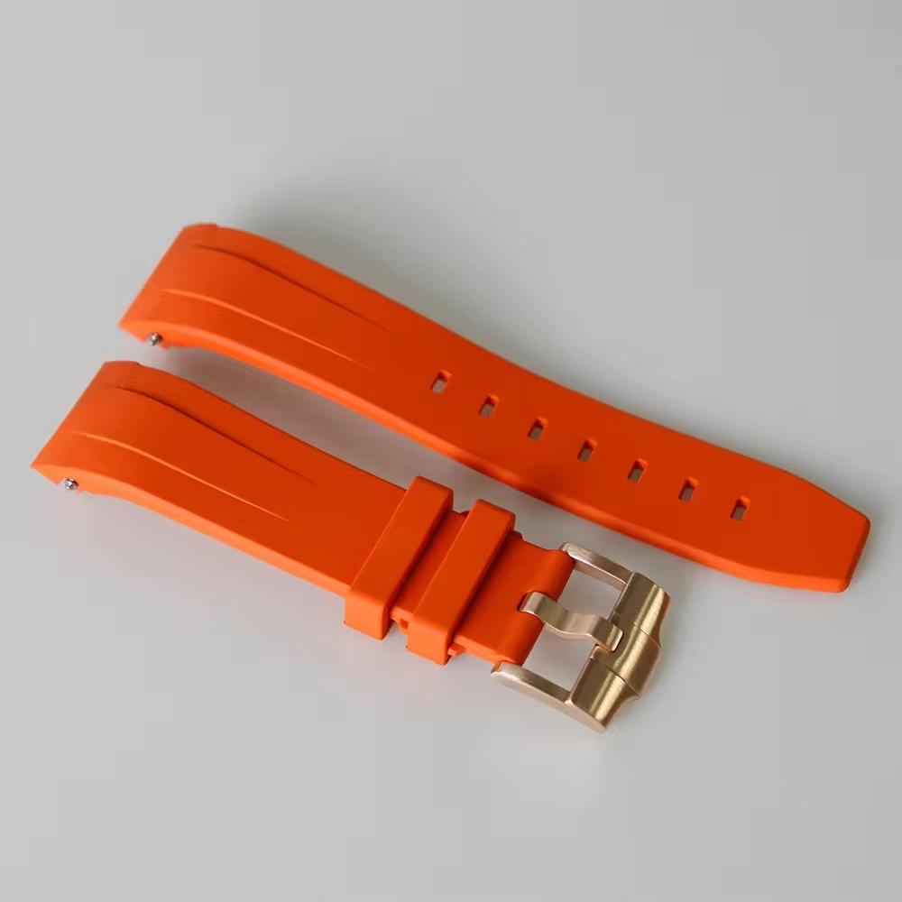 FKM Rubber Watch Strap: Orange