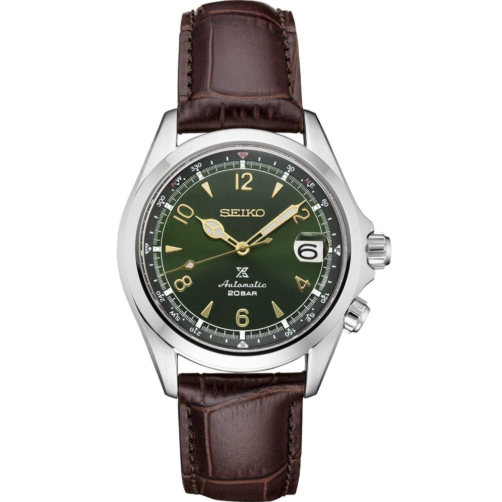 Seiko Prospex Alpinist Brown Leather Strap Men Watch SPB121J1