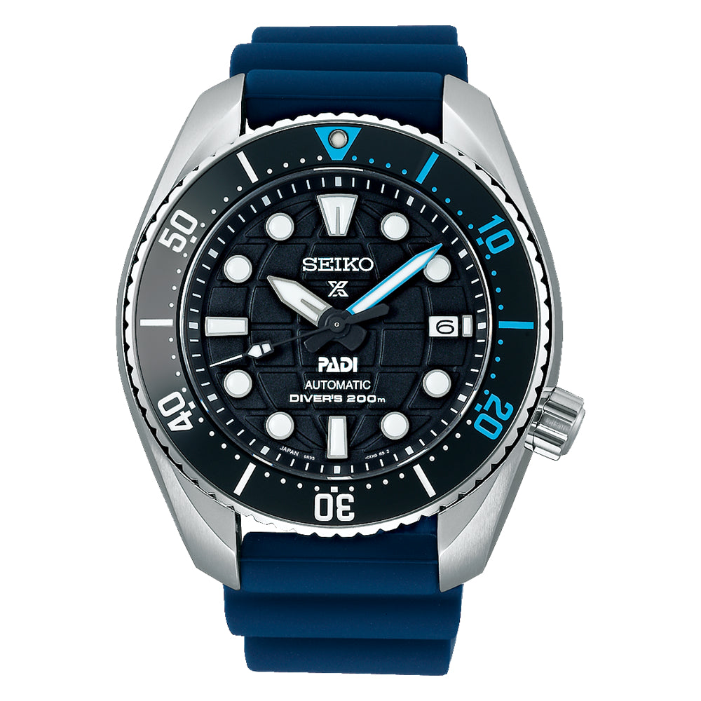 Seiko Prospex Sea Blue Silicone Strap Men Watch SPB325J1