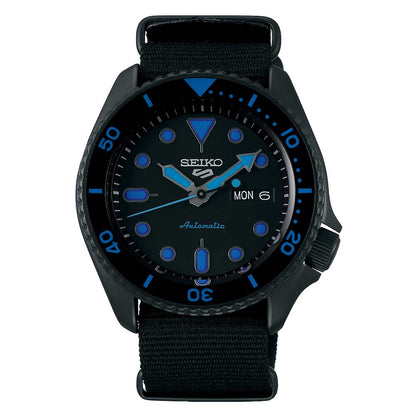 Seiko 5 Sports SKX Street Style Black Nylon Strap Men Watch SRPD81K1