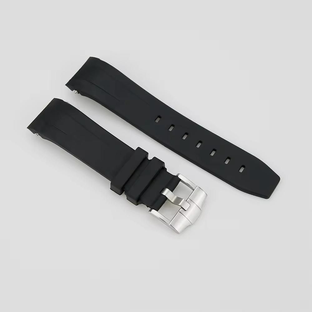 FKM Rubber Watch Strap: Black