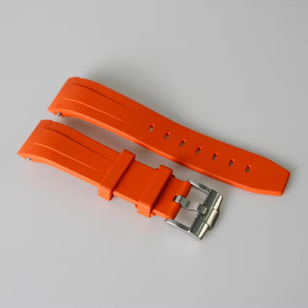 FKM Rubber Watch Strap: Orange